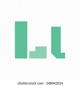 green color alphabet L
