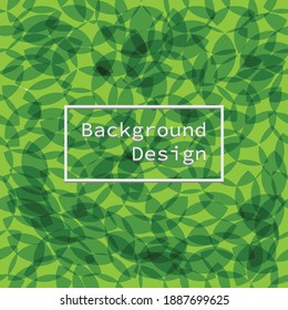 Green color background. Geometric shape background. Vector design picture. Seamless pattern background. Leaves background.