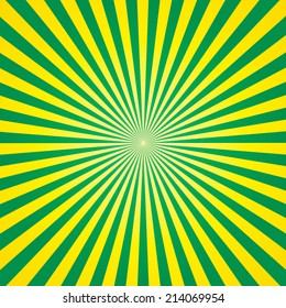 green color burst background. Vector illustration