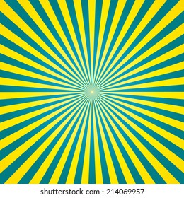 green color burst background. Vector illustration