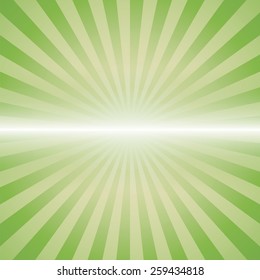 green color burst background. Vector illustration