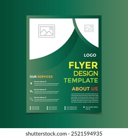 Plantilla de volante de negocios de color verde