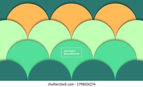 green color circle wave abstract background vector illustration best for background, poster and banner design