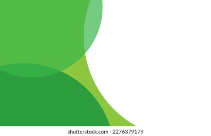 Green color circles background with overlap layer. For wallpaper, cover, banner, poster, placard and presentation. Green abstract background for business card and flyer template, vector illustration 