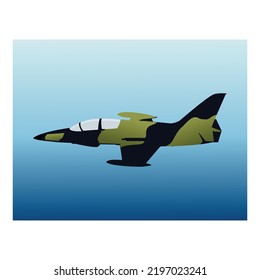 green color combination black fighter plane vector illustration