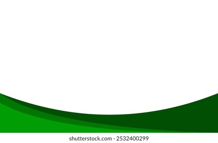 Green Color Curved Background Design