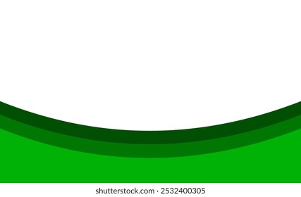Green Color Curved Background Design