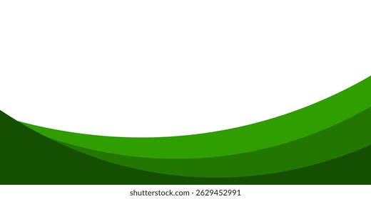 Green Color Curved Background Design