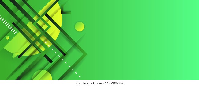 Green color design backgrounds template summer juicy lines background with geometric elements