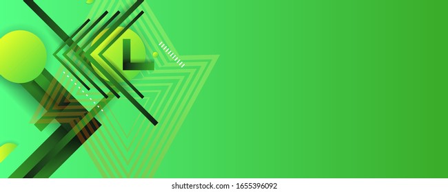 Green color design backgrounds template summer juicy lines background with geometric elements
