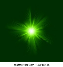 A green color design with a burst. EPS 8 vector file included