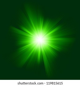 Green Color Design With A Burst. EPS 8 Vector File Included