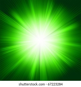 A Green Color Design With A Burst. EPS 8 Vector File Included