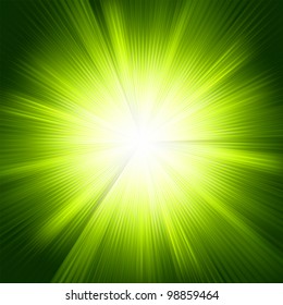 A green color design with a burst. EPS 8 vector file included