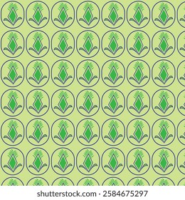 Green color design pattern with cute background