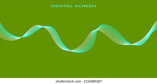 Pantalla digital de color verde con cinta suave.