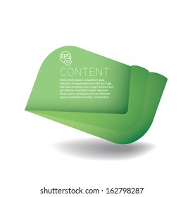 Green color edition of an abstract rounded rectangle 3d geometric graphics composition of a vector background or wallpaper or web site or infographics for brochure or for universal use