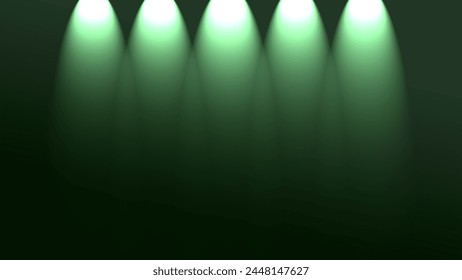 Green color five light down background. Abstract blurred background, For Web and Mobile Applications, business infographic and social media, modern decoration, art illustration template design.