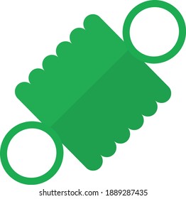 Concepto de icono Ilustrado de primavera plana de color verde