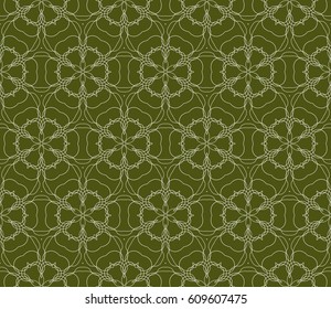 green color floral ornament. modern pattern. seamless vector illustration. for interior design, textile, wallpaper