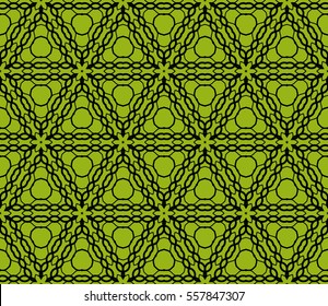 green color floral seamless ornament. vector illustration