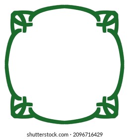 green color frame illustration for your wedding christmas and celebration photos