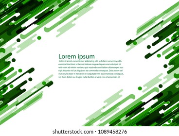 Green color geometric abstract background vector Illustration