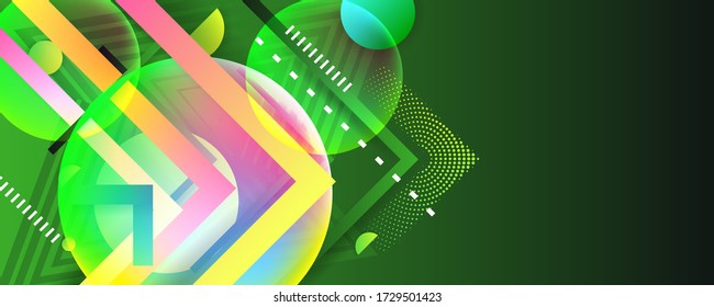 Fondo geométrico de color verde. Fondo vectorial verde claro con estrellas pequeñas y grandes. Ilustración colorida en estilo abstracto con gradientes