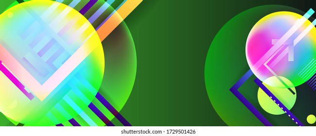 Green color geometric background. Light Green vector background with small and big stars. Colorful illustration in abstract style with gradients