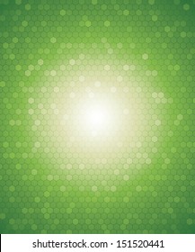 green color geometric hexagon seamless pattern. vector.