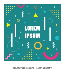 green color geometric minimal background vector illustration design