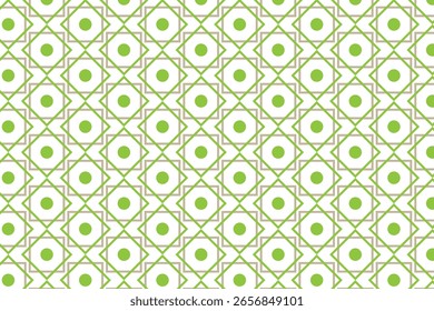 grüne Farbe geometrische quadratische Dreieck Punkt Muster Kunst perfekt für Hintergrund, Tapete geometrische islamische grüne Motiv dekorative Fliese und abstraktes Mosaik