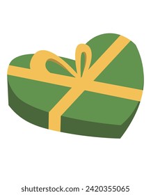 green color gift box flat design