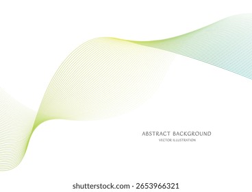 verde cor gradiente abstrato curva material de vetor de fundo