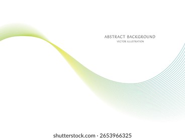 verde cor gradiente abstrato curva material de vetor de fundo