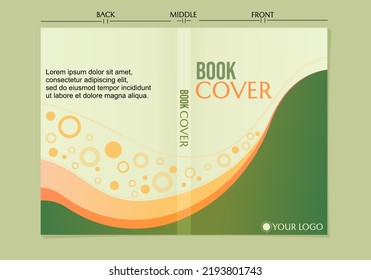 Green Color Gradient Book Cover Design Stock Vector (Royalty Free ...