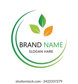 Green color isolated on White Background Logo Design Template.