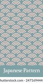 Green color japanese pattern vector