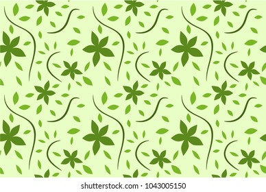 green color jasmine flower pattern ornament for backdrop design illustration with light green color background