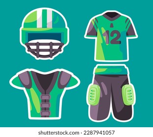 green color jersey rugby clothes shirt uniform sportwear body protection and head protection equipment safety