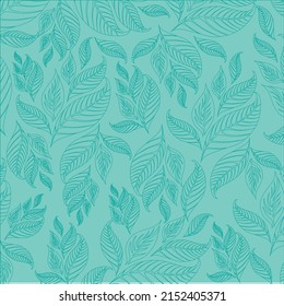 patrones de hojas de color verde sobre fondo verde, vector