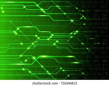 green color Light abstract circuit technology background ,abstract technology concept background, vector illustration.