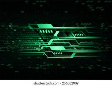 green color Light Abstract Technology background for computer graphic website internet and business. circuit. text box. label. card. table. Mosaic