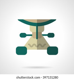 Green color longboard suspension. Longboard parts. Repair services or shops for longboarding. Vector icon flat color style. Web design element for site, mobile and business.