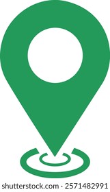 Green color map pin location icons. Modern map markers .Vector illustration on a white background.