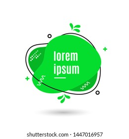 Green color modern abstract vector banners. Geometric shapes of different colors
