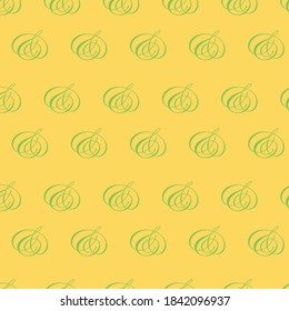 green color modern patterns on orange background vector