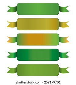 green color nature collection banners EPS 10 vector