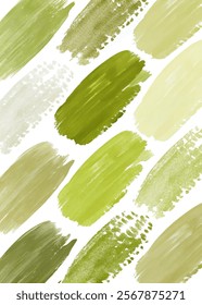 Green color palette, brush stroke patterns, artistic texture, nature-inspired design, abstract background, versatile for projects.