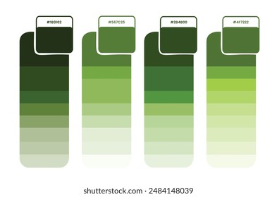 Green color palette. Colorful bright neon template. Vector illustration EPS10.
